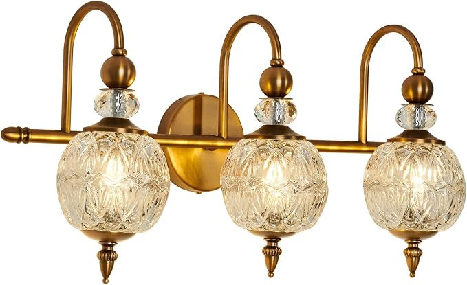 Piepooye Vintage Bathroom Lights Fixtures Gold Vanity Light - Image 9