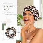Reusable Shower Cap for Women, Large Waterproof Shower Bonnet - Image 2