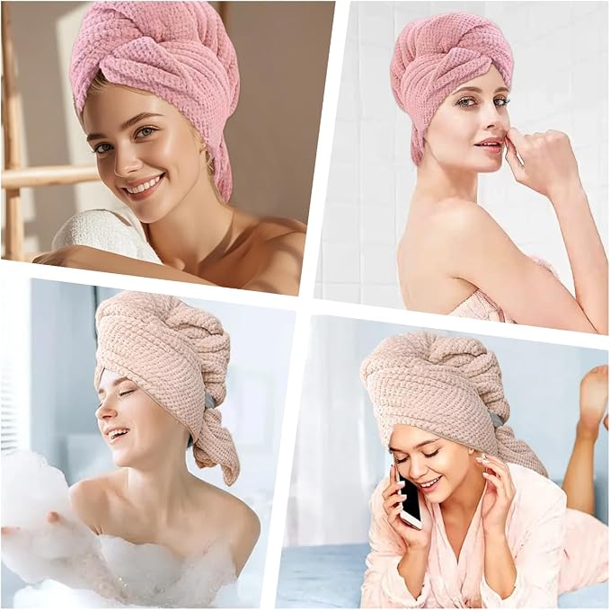 2 PCS Extra Large Hair Towel Wrap - Image 7