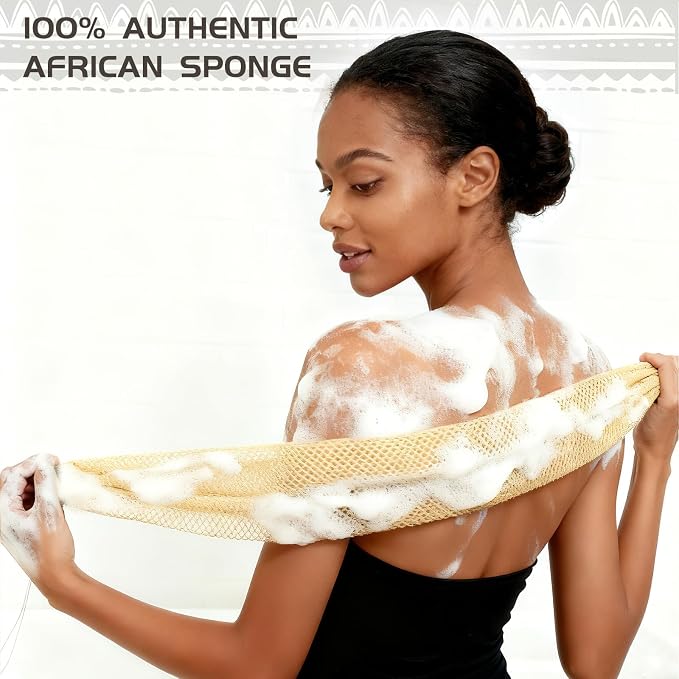 SPMKTBOZAI African Net Sponge Authentic, Loofah Exfoliating Body Scrubber Bath - Image 7