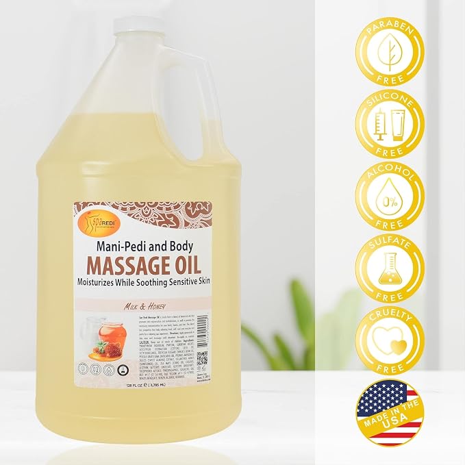 SPA REDI - Massage Oil, Milk and Honey, 128 Oz - Professional Pedicure - Image 8