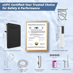 Hibbent Upgraded cUPC Certified 13'' Shower Head Combo, High Pressure 5-spray - Image 9