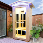 OUTEXER Outdoor Sauna Wooden Far Infrared Saunas Spa 1550W Low-EMF Dry Sauna - Image 7