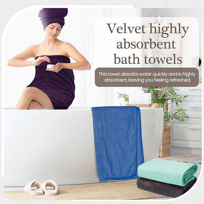 VitalCozy Set of 6 Large Bath Towels - Image 5