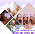 2 Pcs Silk Eye Mask with Adjustable Strap, Ultra Soft Sleep Mask Eye Cover - Image 6