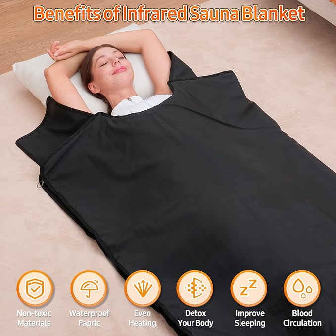 Infrared Sauna Blanket for Home: Large Portable Design for Full Body Detox & - Image 2