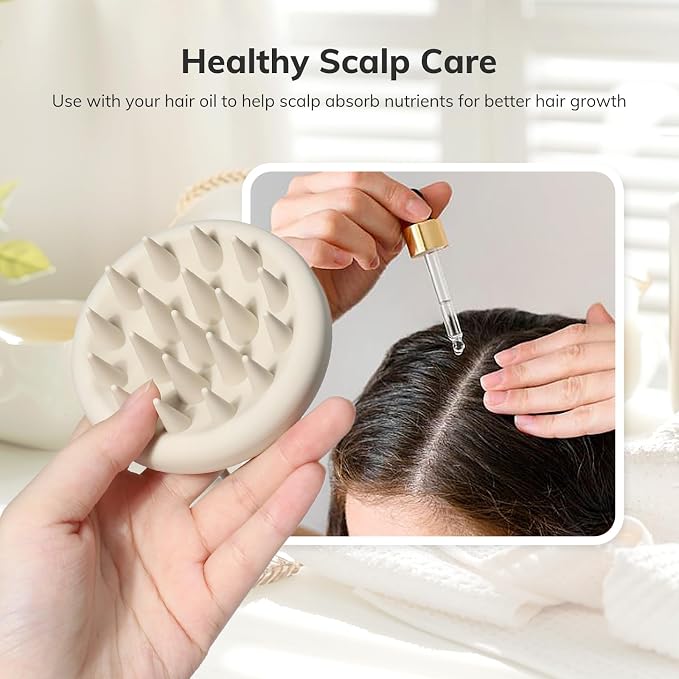 Sndyi Silicone Scalp Massager Shampoo Brush, Hair Scrubber - Image 4