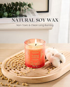 M&SENSE Pumpkin Apple Pie Scented Candles, 8.1oz 42-Hour Slow Burning Soy - Image 3