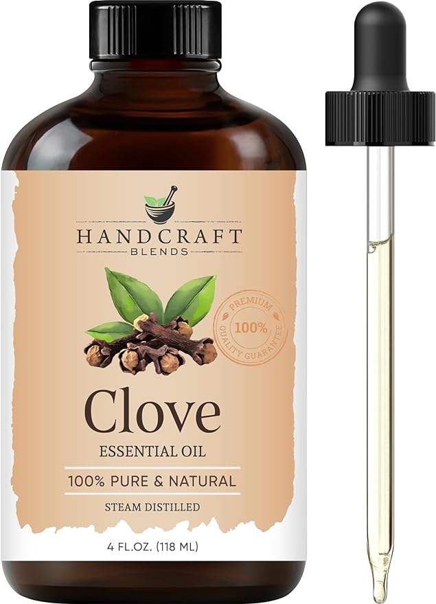 Handcraft Blends Clove Essential Oil – Huge 4 Fl Oz – 100% Pure and Natural – by HandcraftBlends