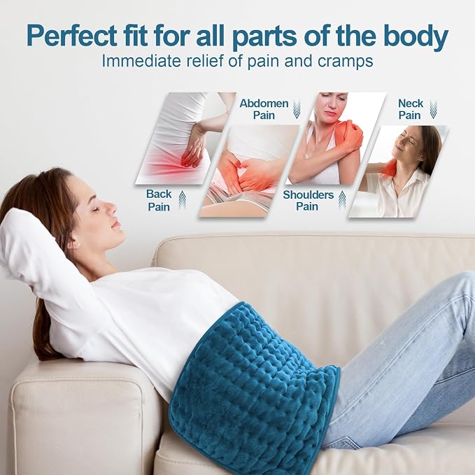 Heating Pad for Back, Electric Heating Pads for Cramps/Abdomen/Waist/Shoulder - Image 3
