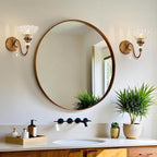 1 Piece Vintage Wall Sconce, 1-Light Matte Antique Brass Finish Wall Sconce - Image 8