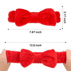 Semato 8 Pcs Red Spa Headband Skincare Headbands - Image 3