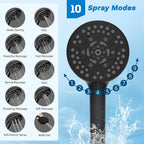 Hibbent cUPC Certified All Metal 8" Rainfall Showerhead Combo, High Pressure - Image 2