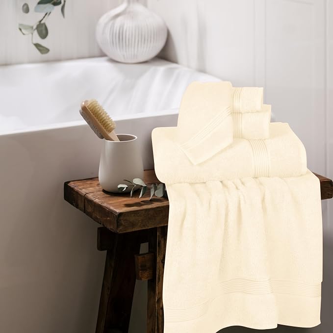 Elvana Home Ultra Soft 6 Pack Cotton Towel Set, Contains 2 Bath Towels 28x55 - Image 4