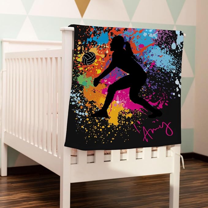 Custom Volleyball Blanket, Personalized Volleyball Blanket, Customized Sport - Image 7