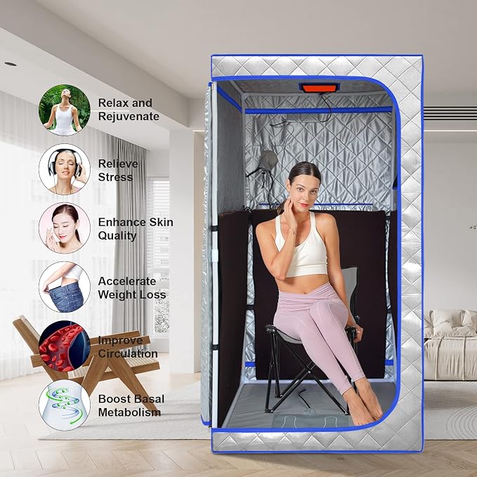Portable Infrared Sauna, Full Size Far Infrared Sauna, One Person Sauna Tent - Image 3