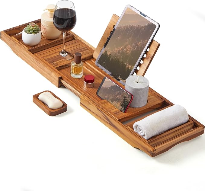 XcE Teak Bathtub Caddy Tray - Image 2