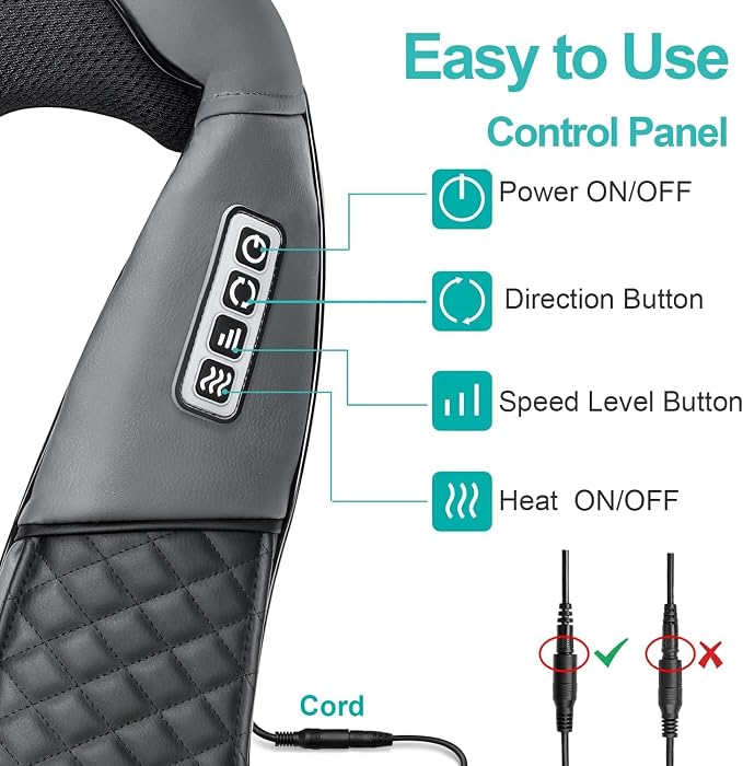 Medcursor Neck Massager, 2026 Upgraded, Portable Electric Shiatsu Back Massage - Image 4
