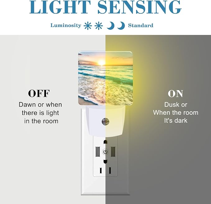 Beautiful Sunrise Over Beach Night Light Plug into Wall - Image 2