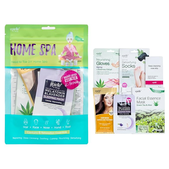 Epielle Home Spa Kit, 6 Relaxation Essentials, Nourishing & Detoxifying by Epielle