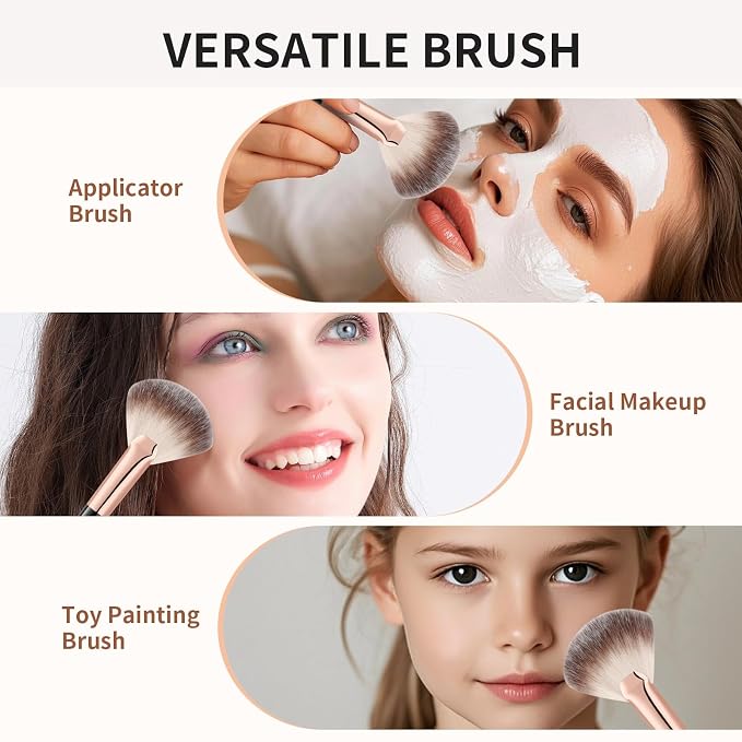 docolor Highlighter Brush Fan Brush Blush Brush Setting Makeup Brush Face - Image 7