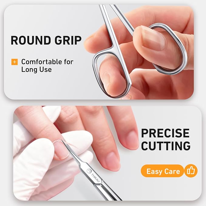 THRAU Cuticle Scissors Extra Fine - Image 5