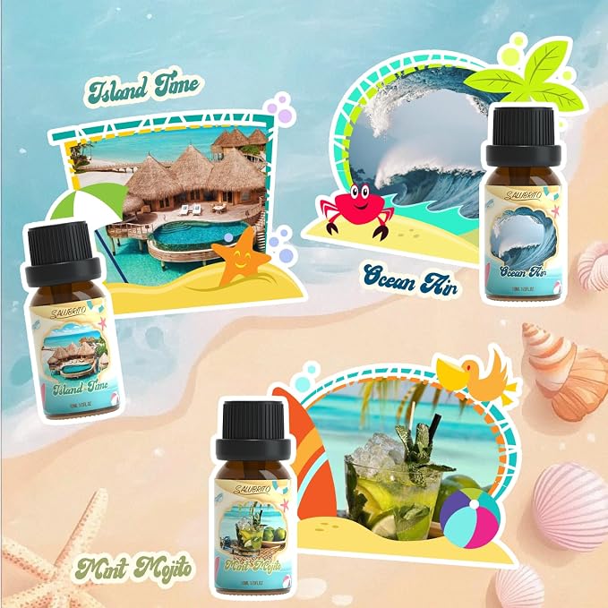 SALUBRITO Beach Fragrance Oils Set, Summer Essential Oils - Image 4
