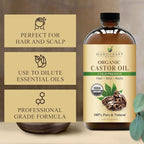Handcraft Blends Cold-Pressed Organic Castor Oil 16 Fl Oz | Glass Bottle | 100% - Image 4