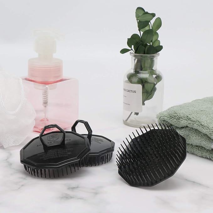 Scalp Massage Shampoo Brush, Segbeauty 4pcs Massage Hair Brushes Floriated - Image 7