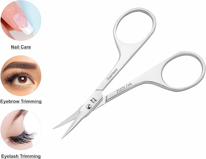 Cuticle Scissors Extra Fine Curved Blade, Extra Slim Scissors - Image 3