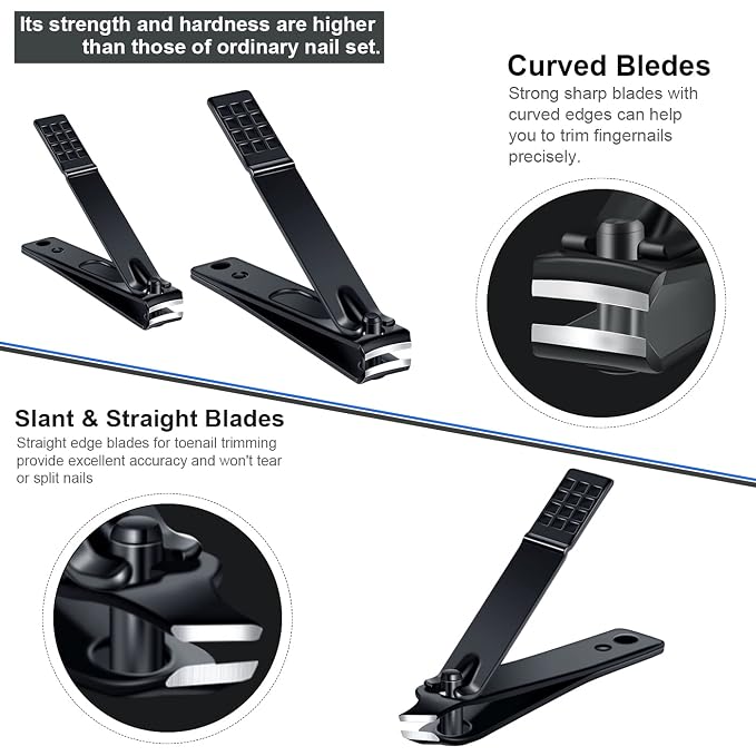 Professional Stainless Steel Nail Clipper Travel & Grooming Kit Nail Tools - Image 4