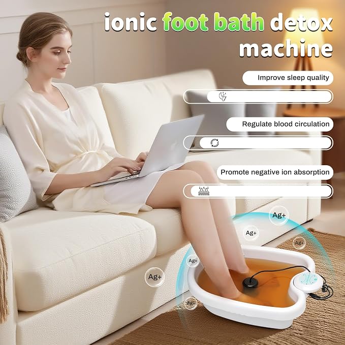 Ionic Foot Bath Detox Machine, Ionic Foot Spa Detox 30 Min at Home - Image 2