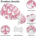 Scrub Cap with Hair Scrunchy, Ponytail Holder Surgical Cap - Image 4