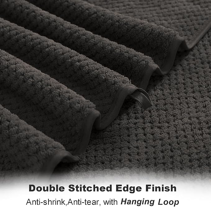 8-Piece Brown Bath Towel Set, 2 Extra Large Bath Towel Sheets, 2 Hand Towels - Image 4