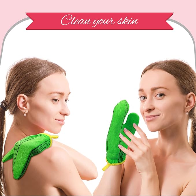 3 Pieces Korean Exfoliating Mitt Exfoliating Washcloth Korean Body Scrub Mitt - Image 4