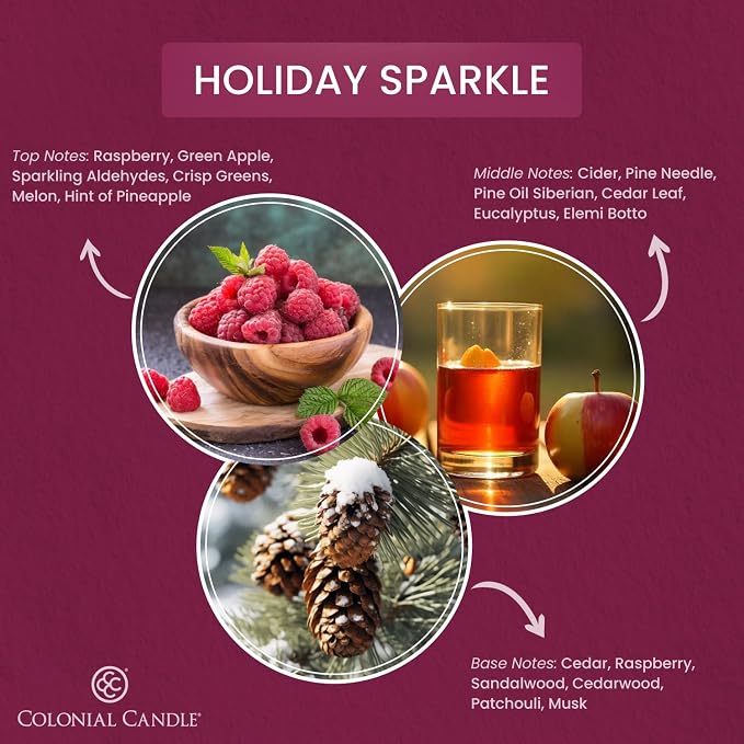 Colonial Candle Holiday Sparkle Scented Wax Melts, Wax Melt Warmer Cubes - Image 2