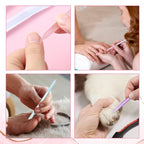 4 PCS Glass Cuticle Pusher Tool, Cuticle File, Dual Ended Manicure Stick - Image 7