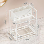 SanDream Hair Tool Organizer Bathroom Countertop, 2-Tier Metal Bathroom - Image 2
