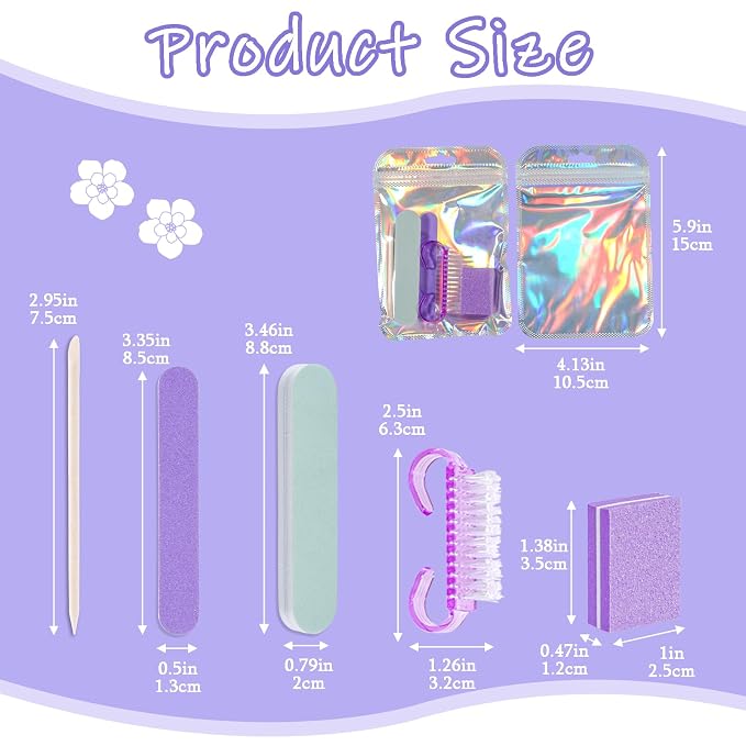 Disposable Manicure Kit Professional, 50 Set Press On Nail Tool Kit - Image 6