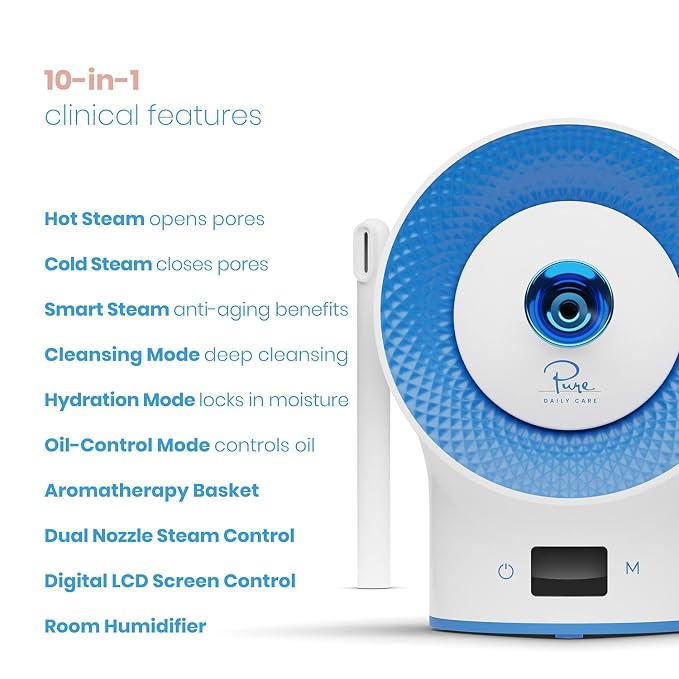 Pure Daily Care NanoSteamer Clinical 10-in-1 Smart Dermatologist Grade Ionic - Image 6
