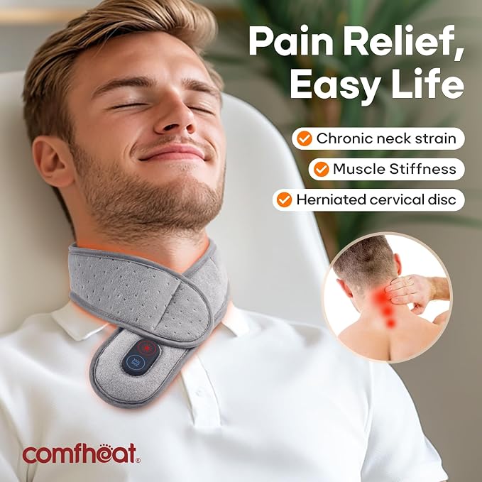 Cordless Neck Heating Pad with Vibration Massager - Image 5