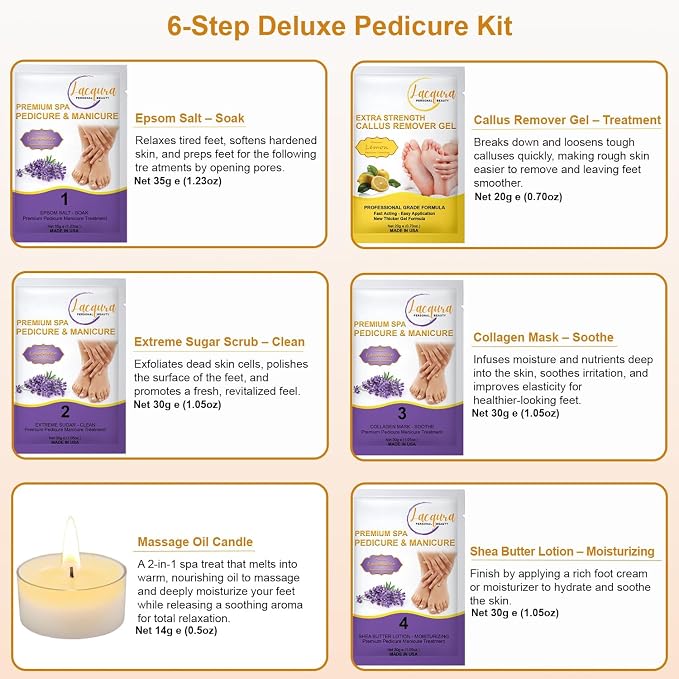 Deluxe 6 Step Pedicure Kit - Image 2