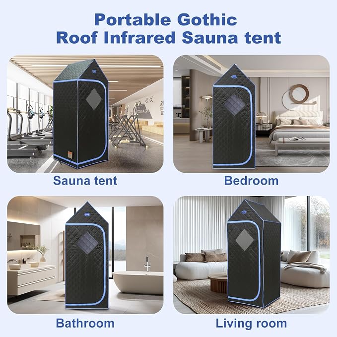 Portable Infrared Sauna for Home Spa, Full Size 1 Person Far Infrared Sauna - Image 6