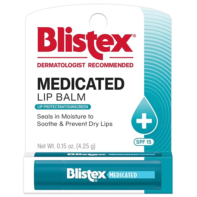 Blistex Medicated Lip Balm, SPF 15, .15 oz, Moisturizing Sunscreen Treatment by BLISTEXLIPCARE