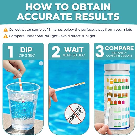 Pool Test Strips: 200CT 7-Way Professional Hot Tub & Spa Test Kit - Image 5