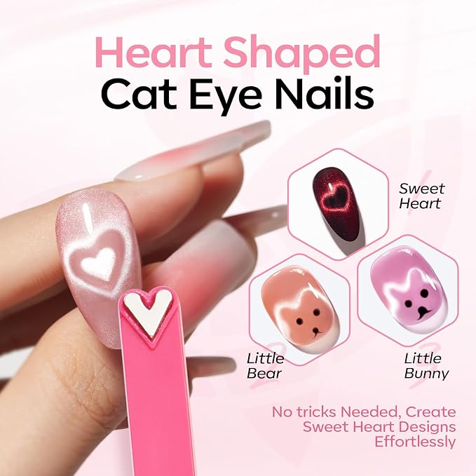 Modelones Cat Eye Gel Polish Nail Magnet, 8-in-1 Cat Eye Magnet Tool - Image 2