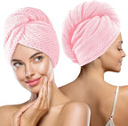 MaopaoBeauty Microfiber Hair Towel, 2 Packs Hair Turbans by BESTCHOICEFORYOU%EF%BC%81