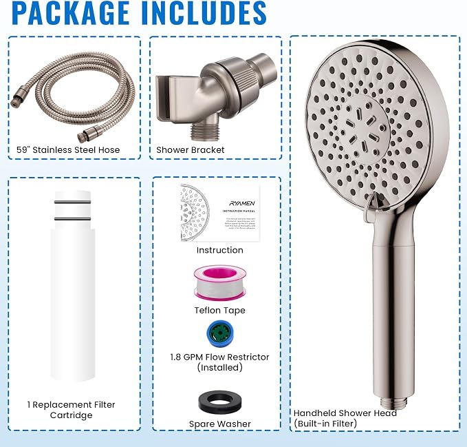 Ryamen Filtered Shower Head - Image 9