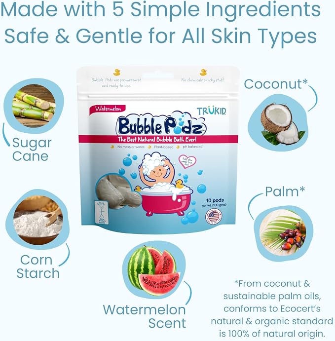 TruKid Bubble Podz Bubble Bath for Kids, & Babies, Tear Free Gentle & - Image 5