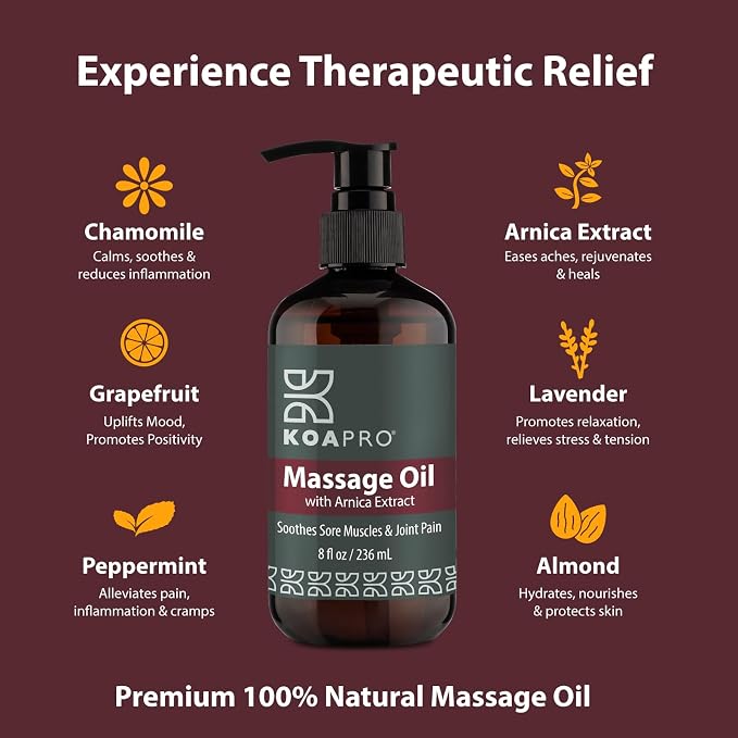 KOAPRO Arnica Sore Muscle Massage Oil - Image 3